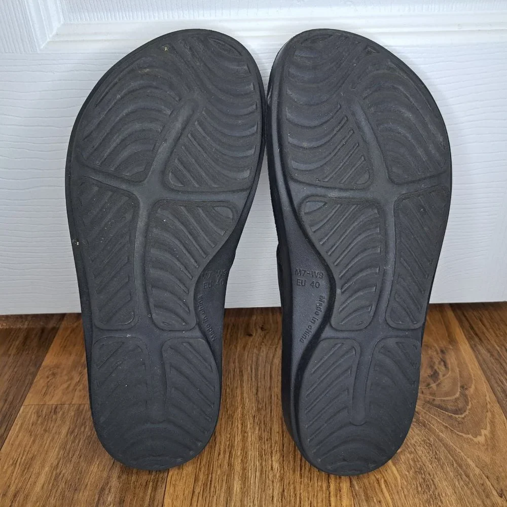 Reel Legends Black Slip-On Comfort Sandals Size 9 - Picture 6 of 7